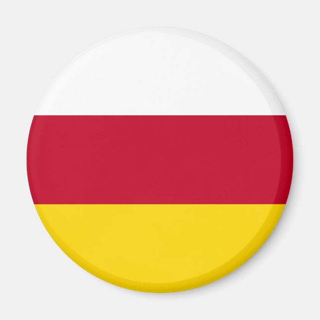 Flagge von Nordossetien Magnet (Vorne)