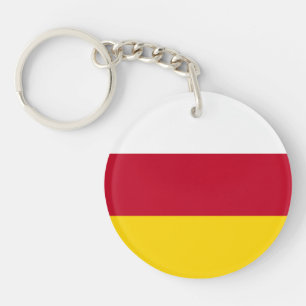 Flagge von Nordossetien Schlüsselanhänger
