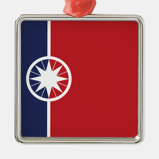 Flagge von Norman (Oklahoma) Ornament Aus Metall (Vorne)