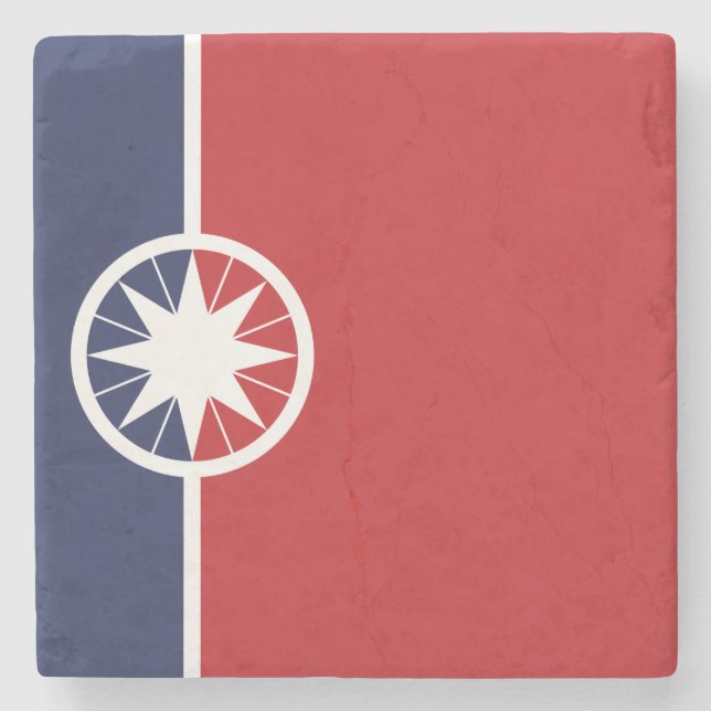 Flagge von Norman (Oklahoma) Steinuntersetzer (Vorderseite)