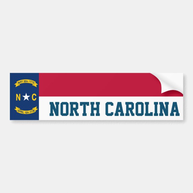 Flagge von North Carolina Autoaufkleber (Vorne)