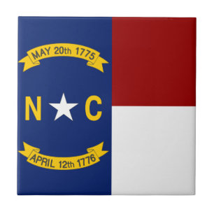 Flagge von North Carolina Fliese