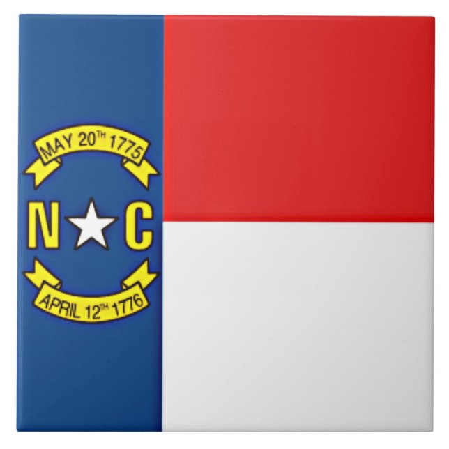 Flagge von North Carolina Fliese (Vorderseite)