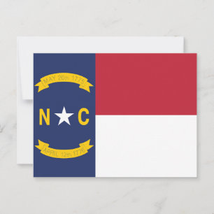 Flagge von North Carolina Old North Postkarte