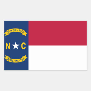 Flagge von North Carolina Rechteckiger Aufkleber