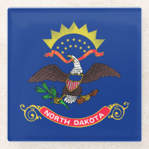 Flagge von North Dakota Glasuntersetzer