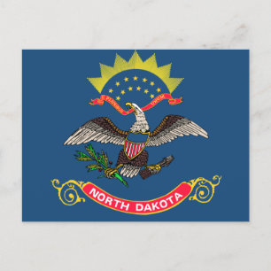Flagge von North Dakota Postkarte