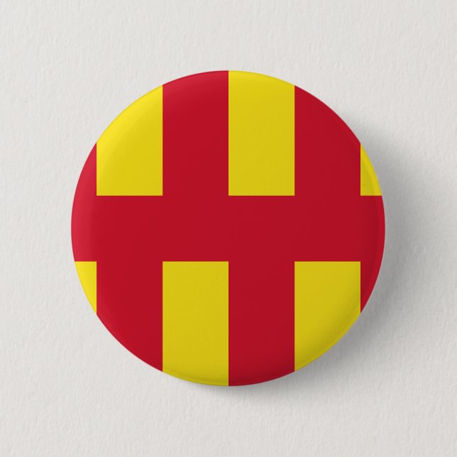 Flagge von Northumberland Button (Vorderseite)