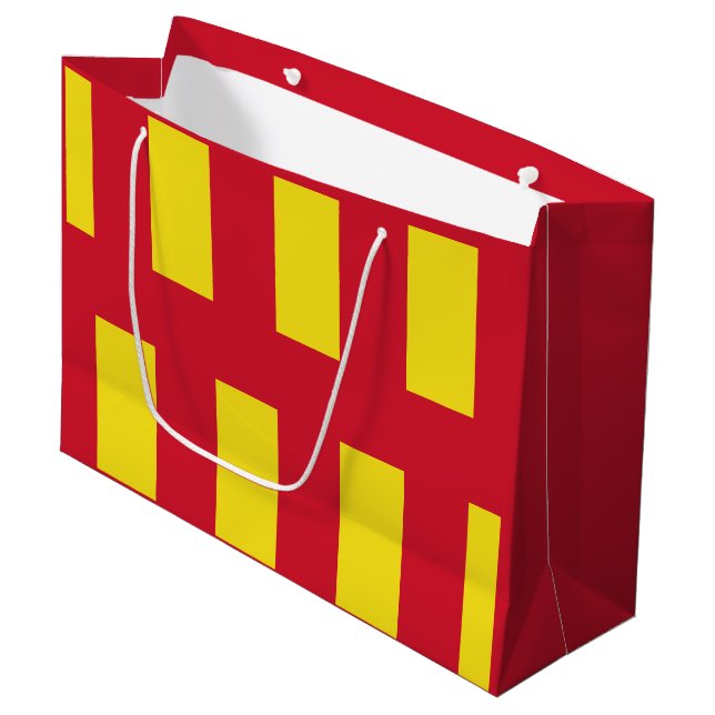 Flagge von Northumberland Große Geschenktüte (Vorderseite Schrägansicht)