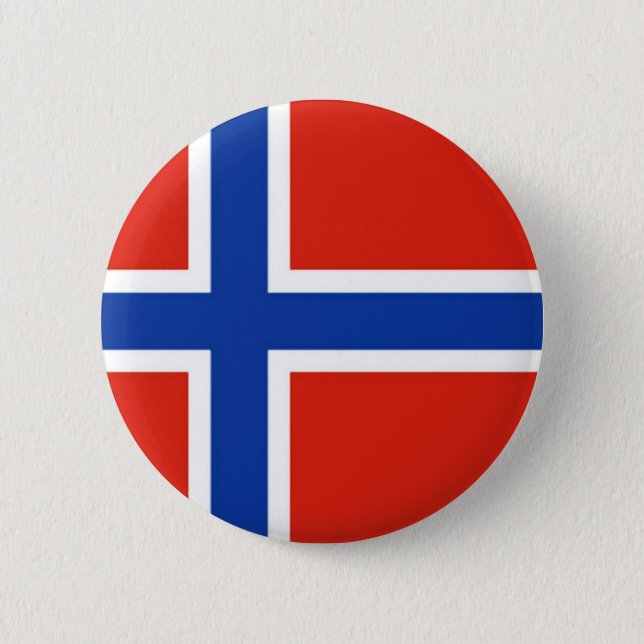 Flagge von Norwegen Button (Vorderseite)