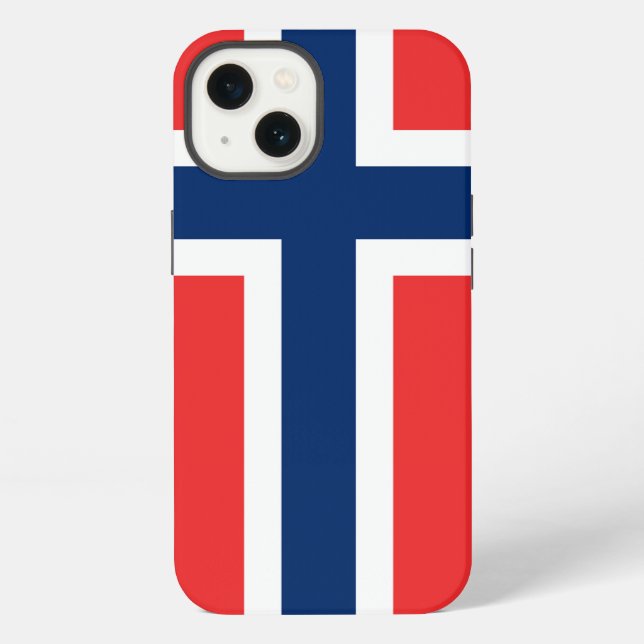Flagge von Norwegen iPhone Hülle (Rückseite)