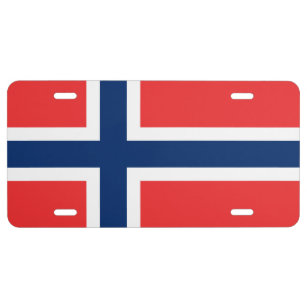 Flagge von Norwegen-Kfz-Kennzeichen US Nummernschild