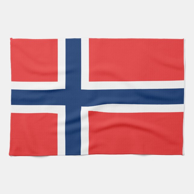 Flagge von Norwegen Küchentuch (Horizontal)