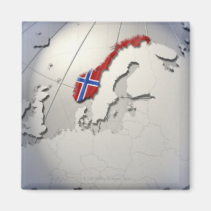 Flagge von Norwegen Magnet