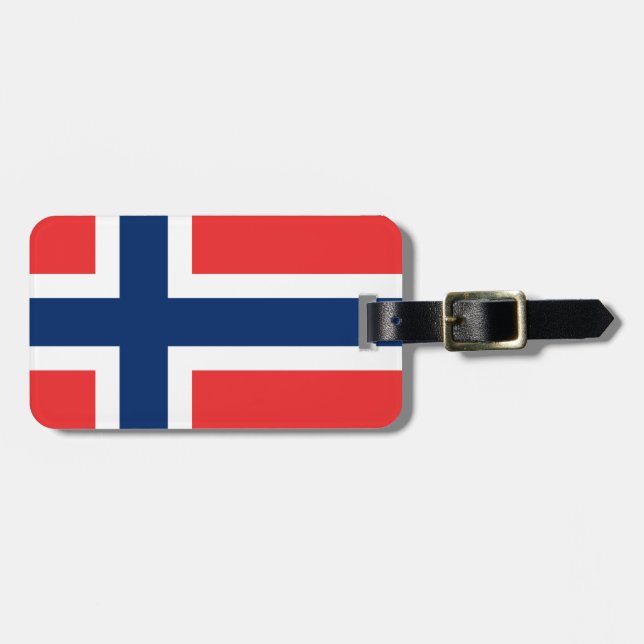 Flagge von Norwegen - Norges flagg - Det norske Gepäckanhänger (Vorderseite horizontal)