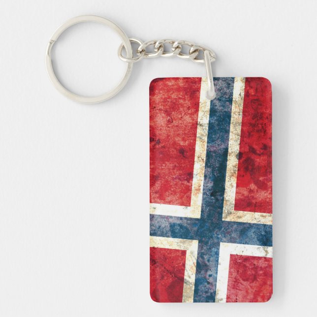 Flagge von Norwegen Schlüsselanhänger (Vorderseite)