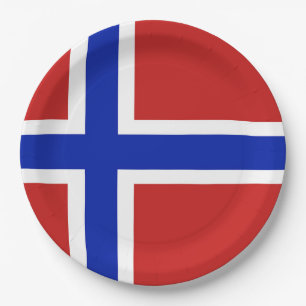 Flagge von Norwegen-Skandinavier Pappteller