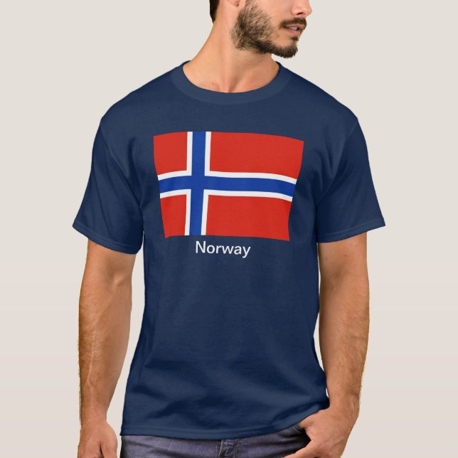 Flagge von Norwegen T-Shirt (Vorderseite)