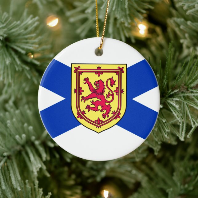 Flagge von Nova Scotia, Kanada Keramik Ornament (Baum)