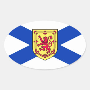 Flagge von Nova Scotia, Kanada Ovaler Aufkleber