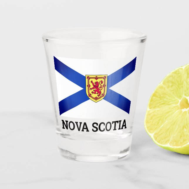 Flagge von Nova Scotia, Kanada Schnapsglas (Vorderseite)