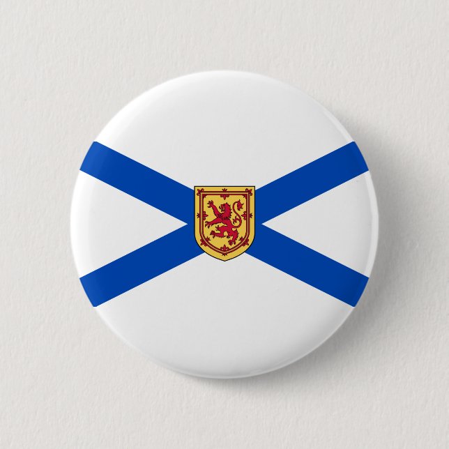 Flagge von Nova Scotia (kanadische Provinz) Button (Vorderseite)