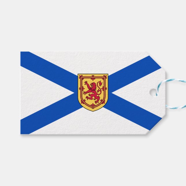 Flagge von Nova Scotia (kanadische Provinz) Geschenkanhänger (Vorderseite (Horizontal))
