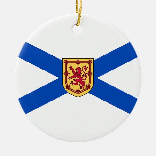 Flagge von Nova Scotia (kanadische Provinz) Keramik Ornament (Vorne)