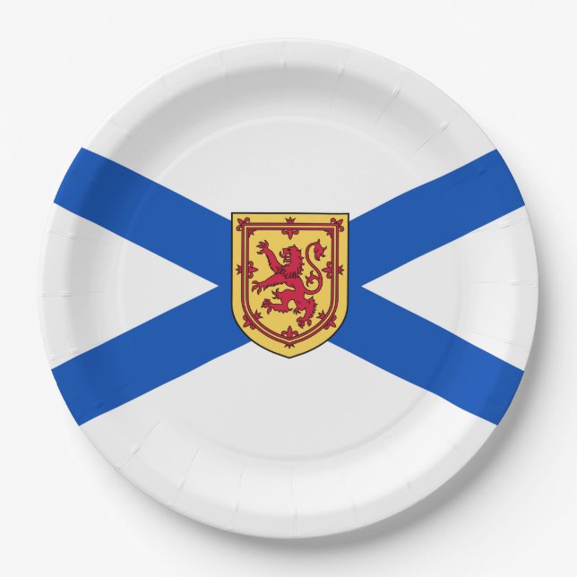 Flagge von Nova Scotia (kanadische Provinz) Pappteller (Vorderseite)