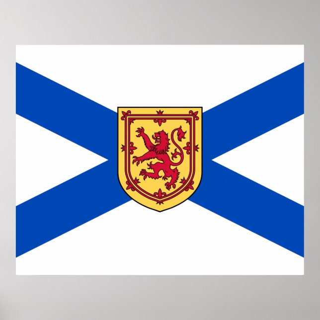 Flagge von Nova Scotia (kanadische Provinz) Poster (Vorne)