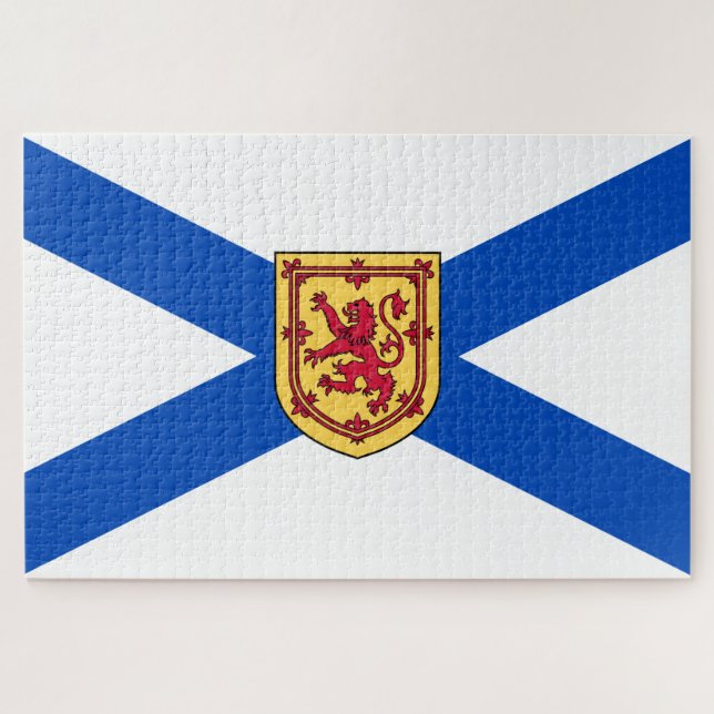 Flagge von Nova Scotia (kanadische Provinz) Puzzle (Horizontal)