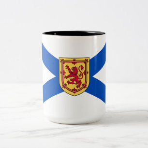 Flagge von Nova Scotia (kanadische Provinz) Zweifarbige Tasse