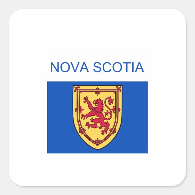 Flagge von Nova Scotia Quadratischer Aufkleber (Vorderseite)