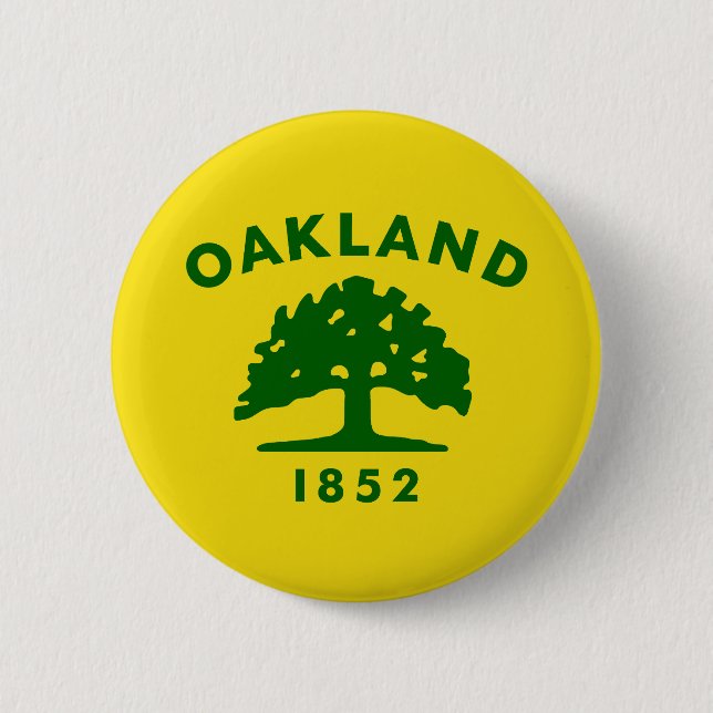 Flagge von Oakland, Kalifornien Button (Vorderseite)