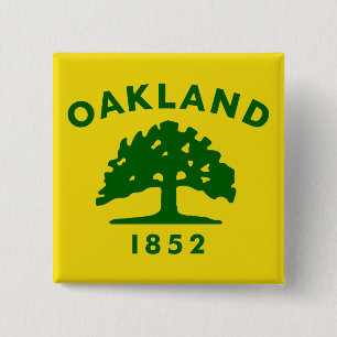 Flagge von Oakland, Kalifornien Button