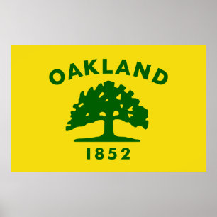 Flagge von Oakland, Kalifornien Poster