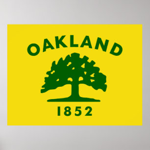 Flagge von Oakland, Kalifornien Poster