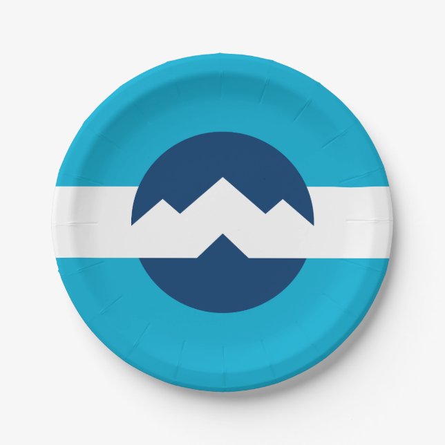 Flagge von Ogden, Utah Pappteller (Vorderseite)