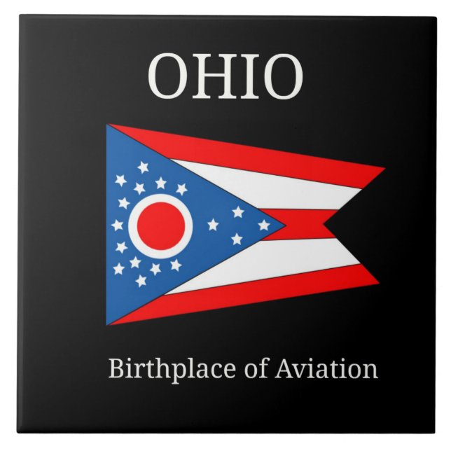 Flagge von Ohio, gekennzeichnet Fliese (Vorderseite)