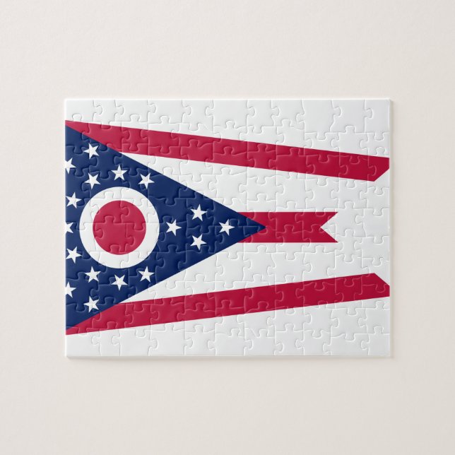 Flagge von Ohio Puzzle (Horizontal)