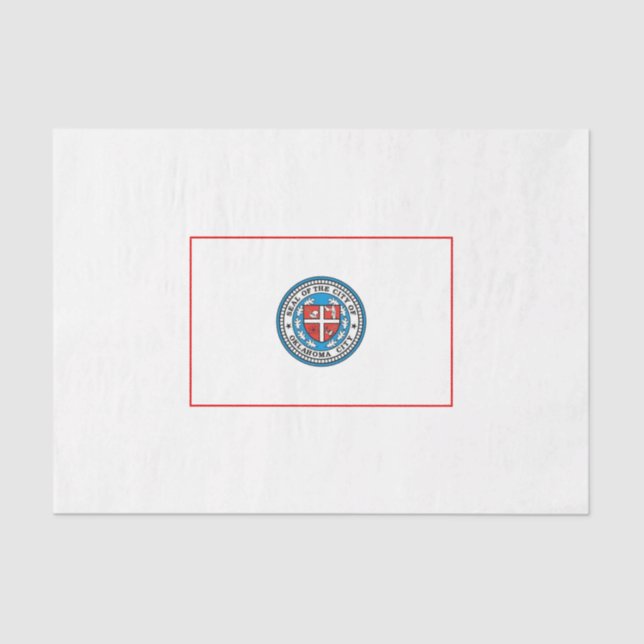 Flagge von Oklahoma City (Oklahoma) Seidenpapier (Vorderseite)