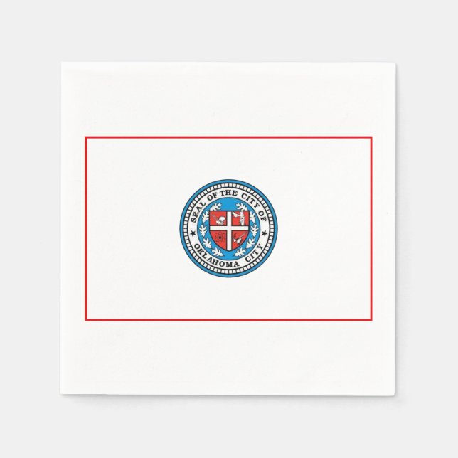 Flagge von Oklahoma City (Oklahoma) Serviette (Vorderseite)