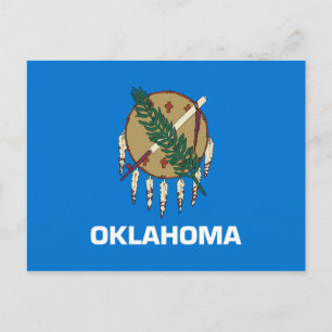 Flagge von Oklahoma Postkarte