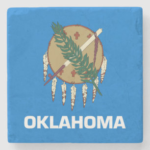 Flagge von Oklahoma Steinuntersetzer