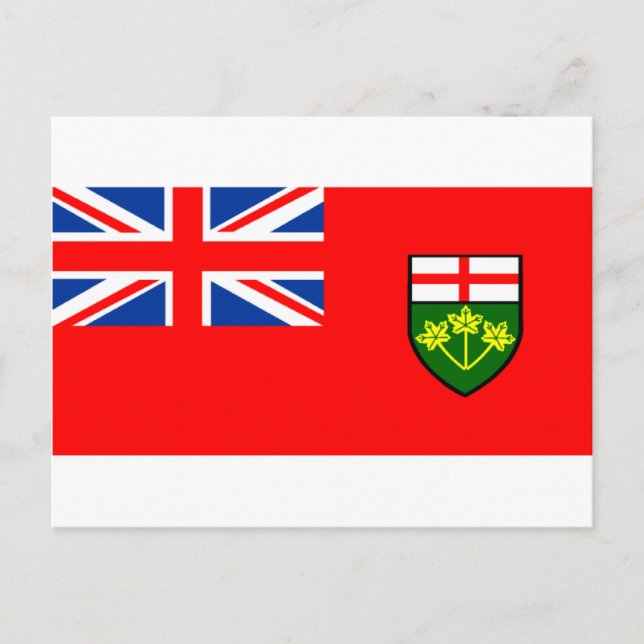 Flagge von Ontario Postkarte (Vorderseite)