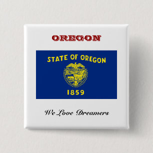 Flagge von Oregon Button