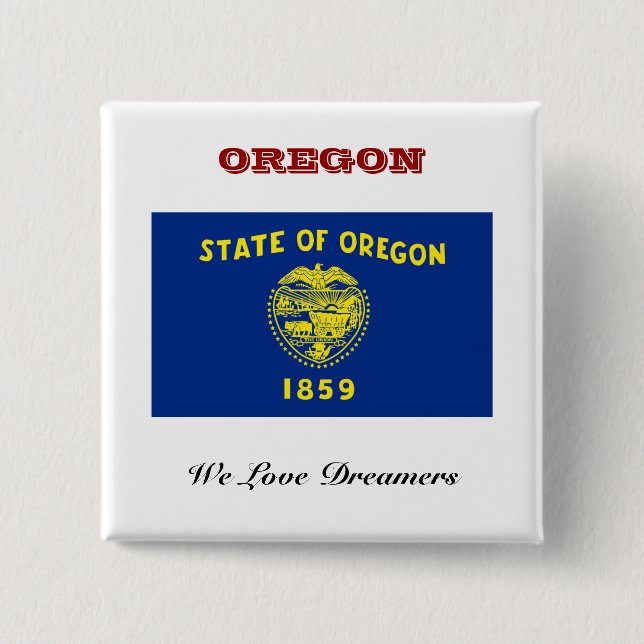 Flagge von Oregon Button (Vorderseite)