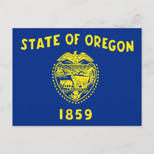 Flagge von Oregon Postkarte