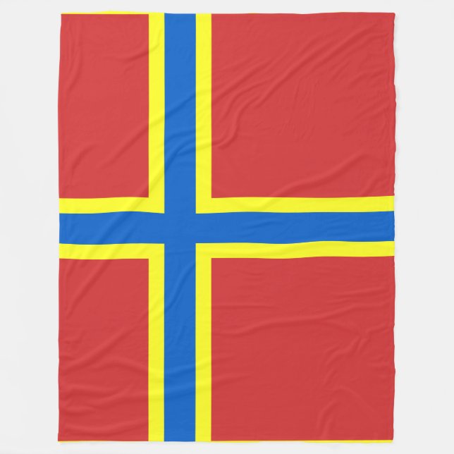 Flagge von Orkney Fleecedecke (Vorderseite)