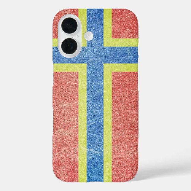Flagge von Orkney Grunge Case-Mate iPhone Hülle (Rückseite)